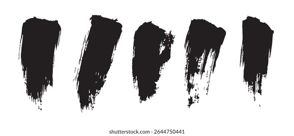 Cinco Imágenes de fondo de alta resolución de texturas de salpicaduras de tinta negra.