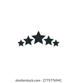 Five black stars in a line
