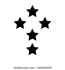 Five Black Stars Vector / Illustration
