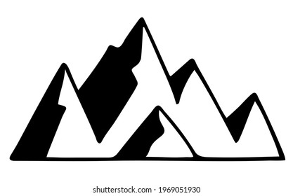 Five black and white mountain images.