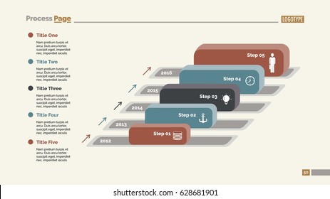 Five Blocks Timeline Slide Template