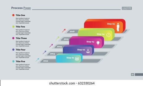 Five Blocks Timeline Slide Template