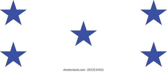 Five blue stars symbolize the Federal Republic of Central America, Honduras, Costa Rica, El Salvador, Guatemala, and Nicaragua, Key symbols on the Honduran flag