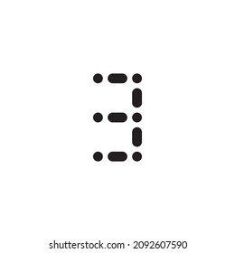 five capsules six pills number 3 simple symbol logo vector