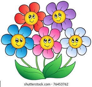 Cartoon Flowers With Faces Stock Illustrations Images Vectors Shutterstock