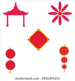 five Chinese New Year Icons