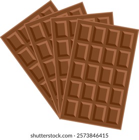 Five Chocolate Bars Vector icon