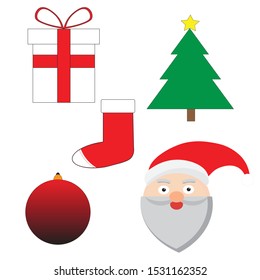 Five Christmas Icons in Vector Perfect