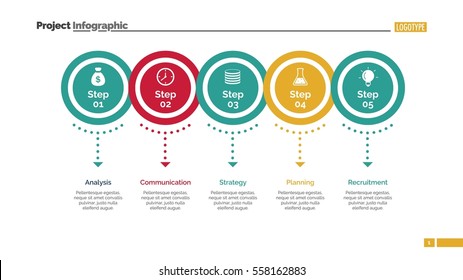 Five Circles Points Diagram Slide Template