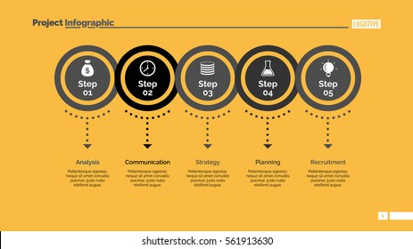 Five Circles Points Diagram Slide Template