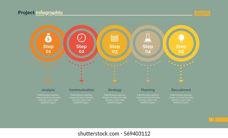 Five Circles Points Diagram Slide Template