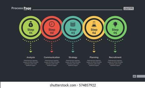 Five Circles Points Diagram Slide Template
