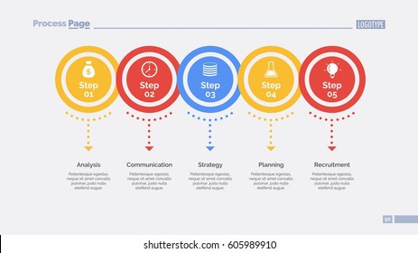Five Circles Points Diagram Slide Template