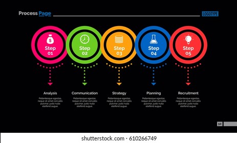 Five Circles Points Diagram Slide Template