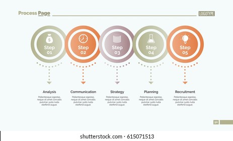 Five Circles Points Diagram Slide Template