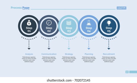 Five Circles Points Diagram Slide Template