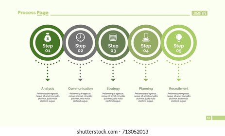Five Circles Points Diagram Slide Template