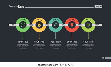 Five Circles Timeline Slide Template