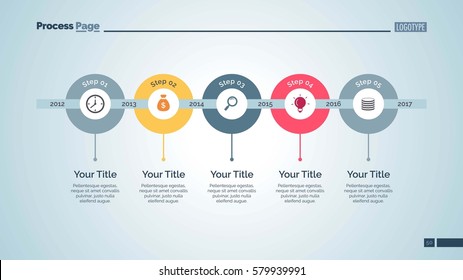 Five Circles Timeline Slide Template