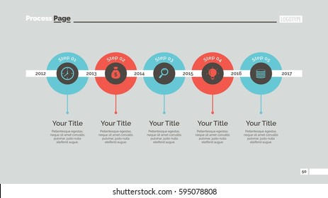 Five Circles Timeline Slide Template