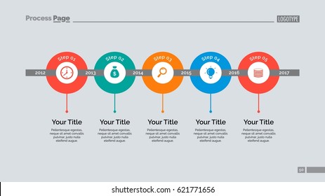 Five Circles Timeline Slide Template