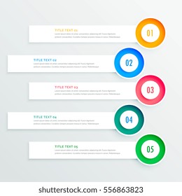 five circular infographic banners