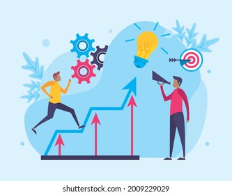 five coaching business set icons