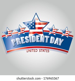 five colored stars with the american flag above a blue icon with text