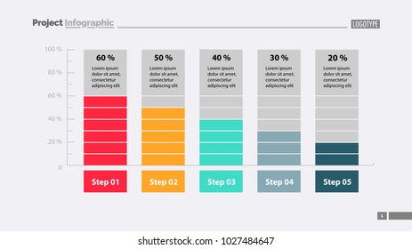 Five Columns Bar Chart Slide Template