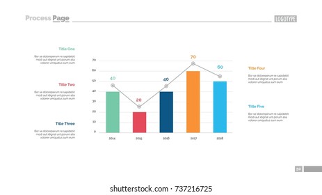 Five Columns Bar Chart Slide Template