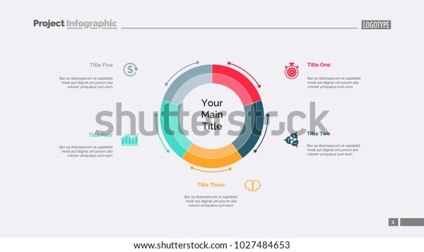 Five Components Diagram Slide Template Stock Vector (Royalty Free ...