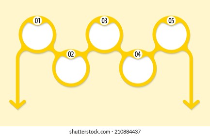 five connected circles for entering any text