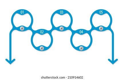five connected circles for entering any text