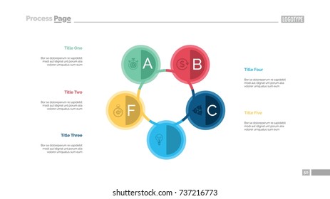 Five Connected Circles Slide Template Stock Vector (Royalty Free ...