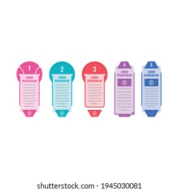 five different infographic templates. infographic templates on white background. business information templates