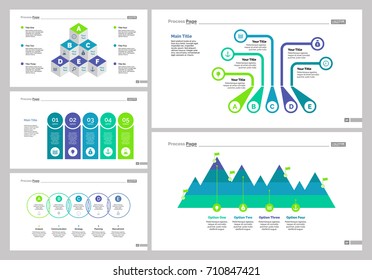 Five Economics Slide Templates Set Stock Vector (Royalty Free ...