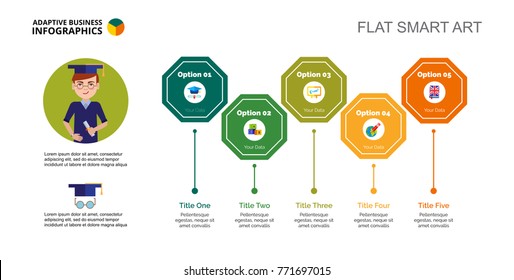 Five Education Options Slide Template