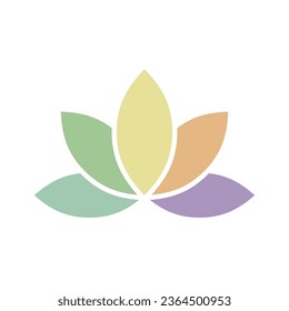 icono del vector de ilustraciones de flor de cinco elementos