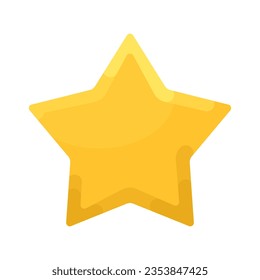 Ilustración vectorial vectorial de cinco estrellas de extremo. Icono de estrella mínima aislado