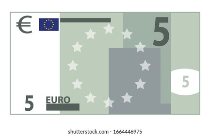gráfico vectorial de cinco euros