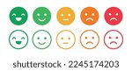 Five facial expression of feedback icon. Rating satisfaction vector illustration. Vector icons.