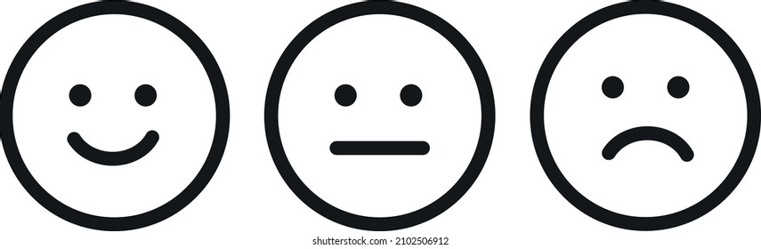 Five facial expression of feedback icon. Rating satisfaction vector illustration