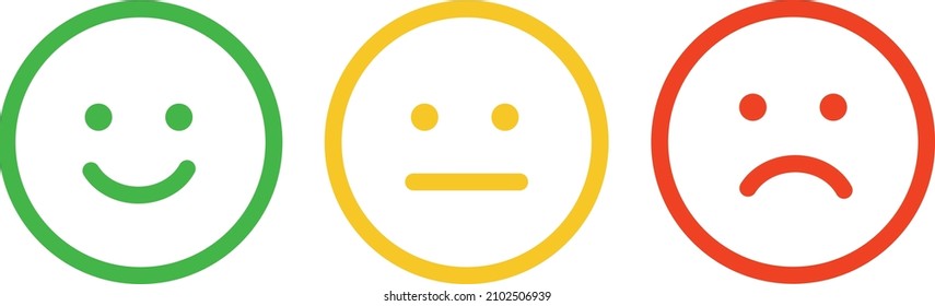 Five facial expression of feedback icon. Rating satisfaction vector illustration