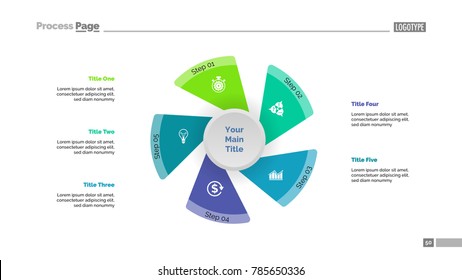 Five Fan Blades Strategy Slide Template