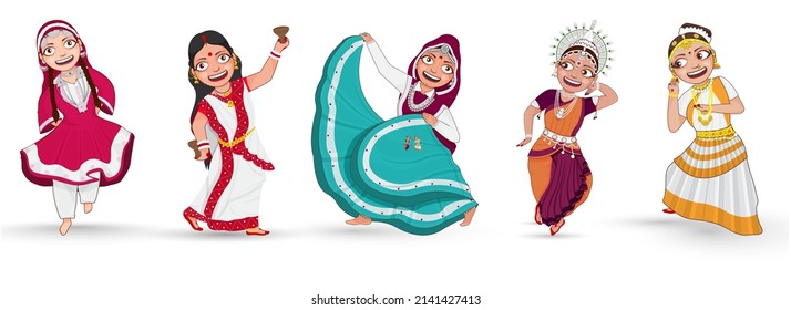 18 Indian Classical Group Dance Stock Vectors, Images & Vector Art |  Shutterstock