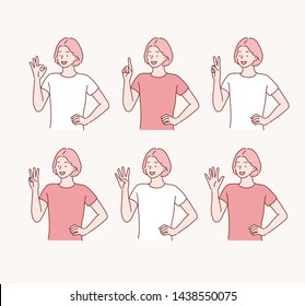 18,528 Woman raising one finger Images, Stock Photos & Vectors ...