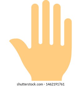 Five finger hand gesture for greeting or party voting symbol