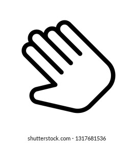 Five finger hand gesture on touch screen interface