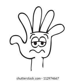Five fingers and face