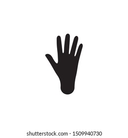 five fingers icon flat vector